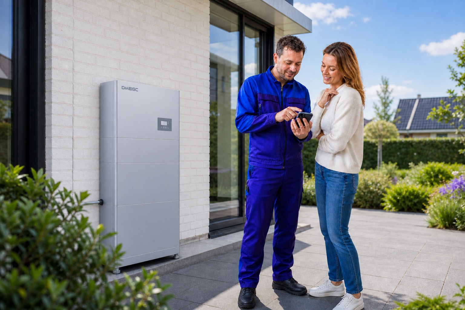 Installateur bij een SWORD Energy thuisbatterij